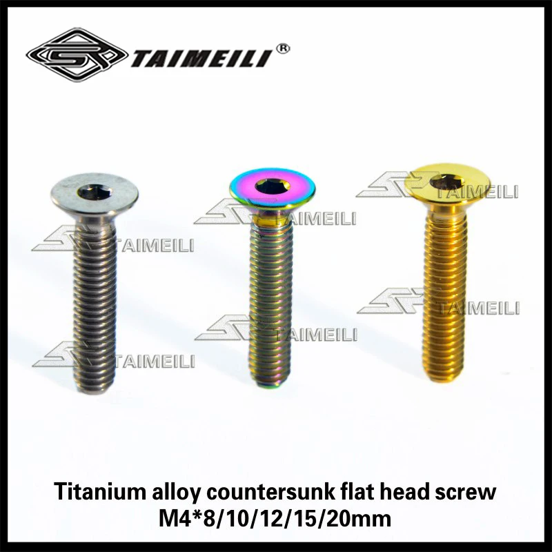 GR5 countersunk head m4x / 8 / 10 /12/ 15 / 20mm titanium bolt screw hexagon socket