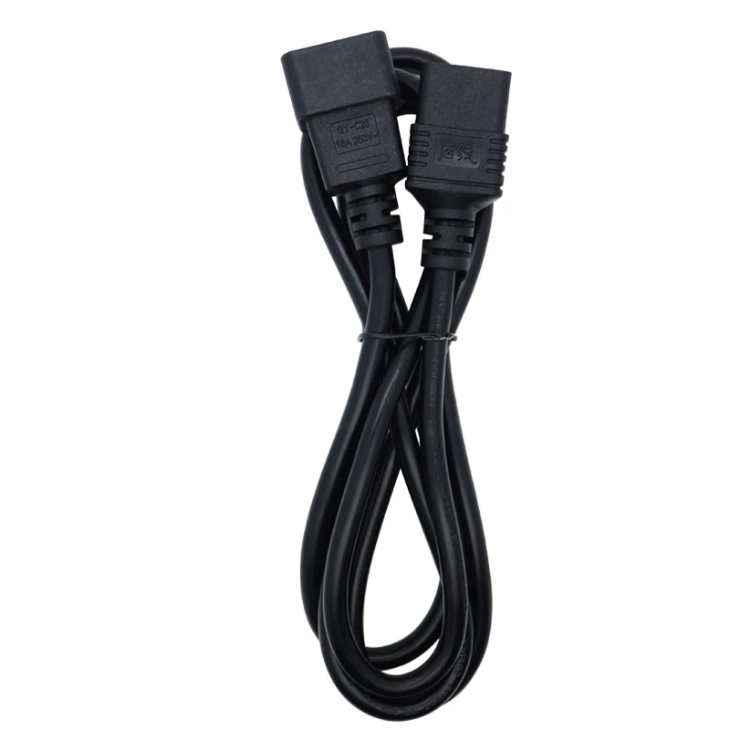 Power Extension Cord IEC C19 to C20 13A 250V 16AWG Computer Power Extension Cord AC Outlet Extension Cable