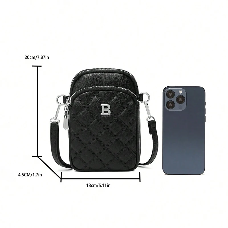 حقيبة كروس بودي بنمط ماسي للهاتف المحمول ، حقيبة كتف خفيفة الوزن ، جيب متعدد الحجرات ، كاجوال وعصري ، جديد