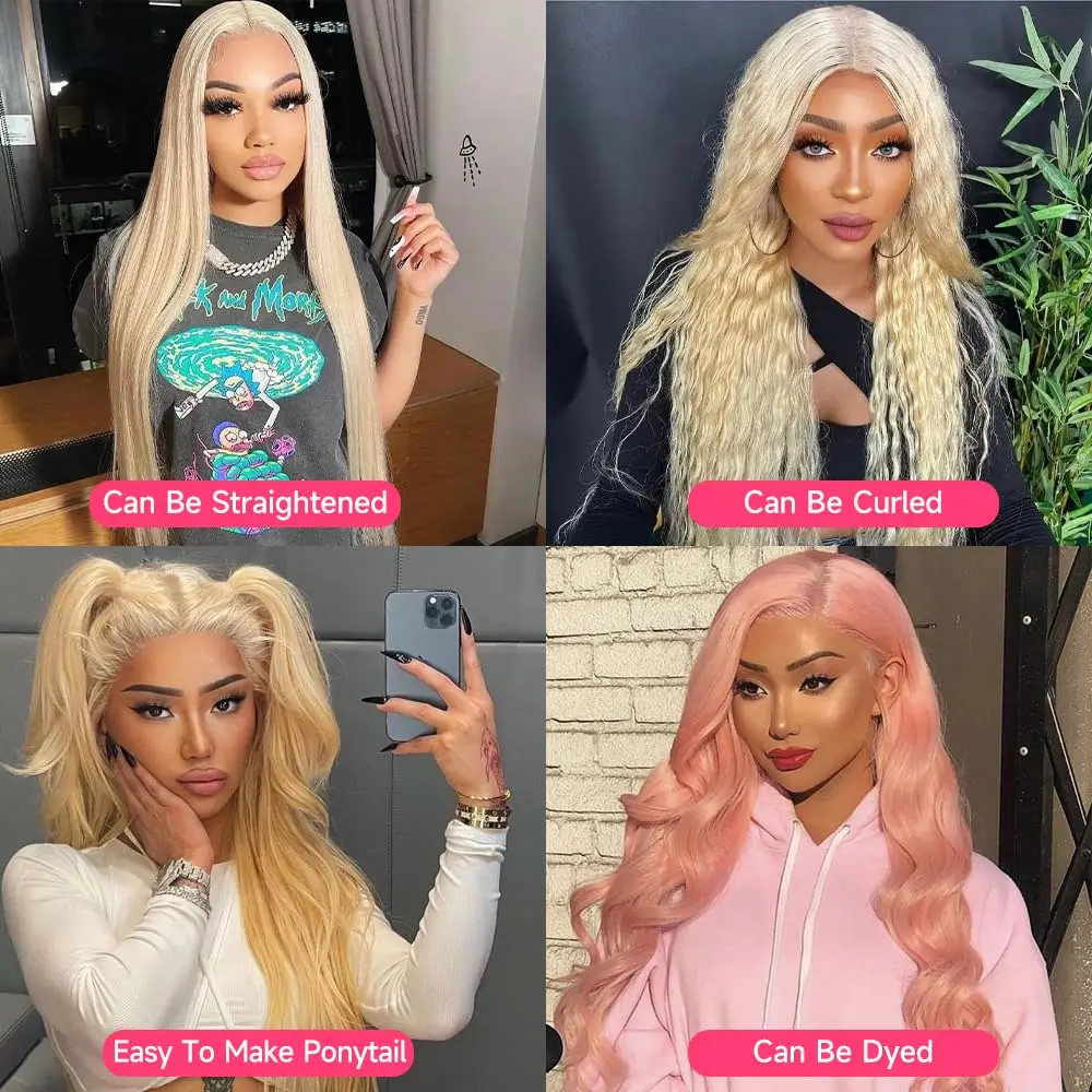 Blonde 613 Body Wave Lace Front Wigs 13x6 13x4 hd Lace Frontal Human Hair Wig 200 Density Blonde Wig Brazilian Human Hair
