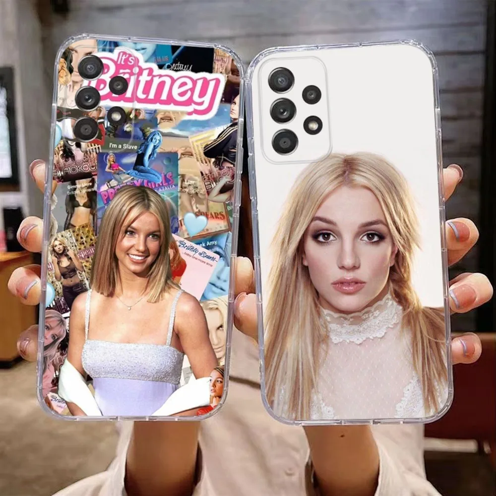 Singer B-Britney S-Spears Phone Case For Samsung Galaxy A71,70,52,51,40,31,A50,30S,21S,Note20ultra Transparent Cover