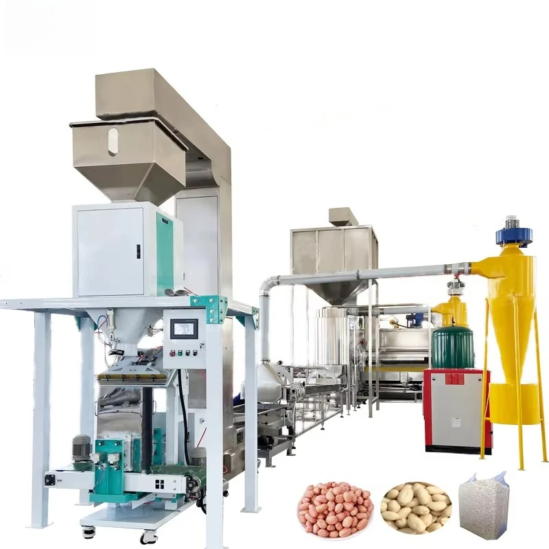 Customized Peanut Processing Machine Line Automatic Shelling Separating Roasting Equipment Stainless Steel for Business