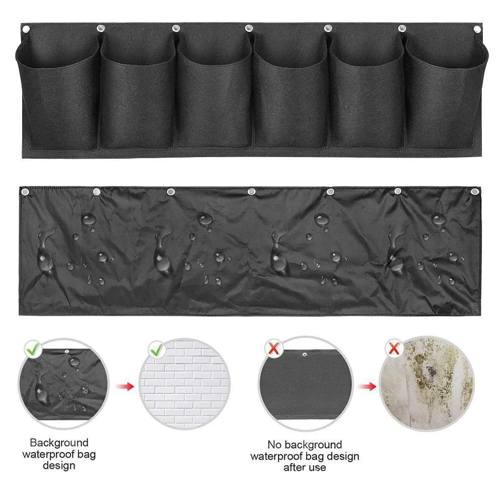 Felt Planting Bag, Wall-Mounted Flower Growth Bag, Nonwoven Fabric Green Wall Felt Planting Bag gallery 4