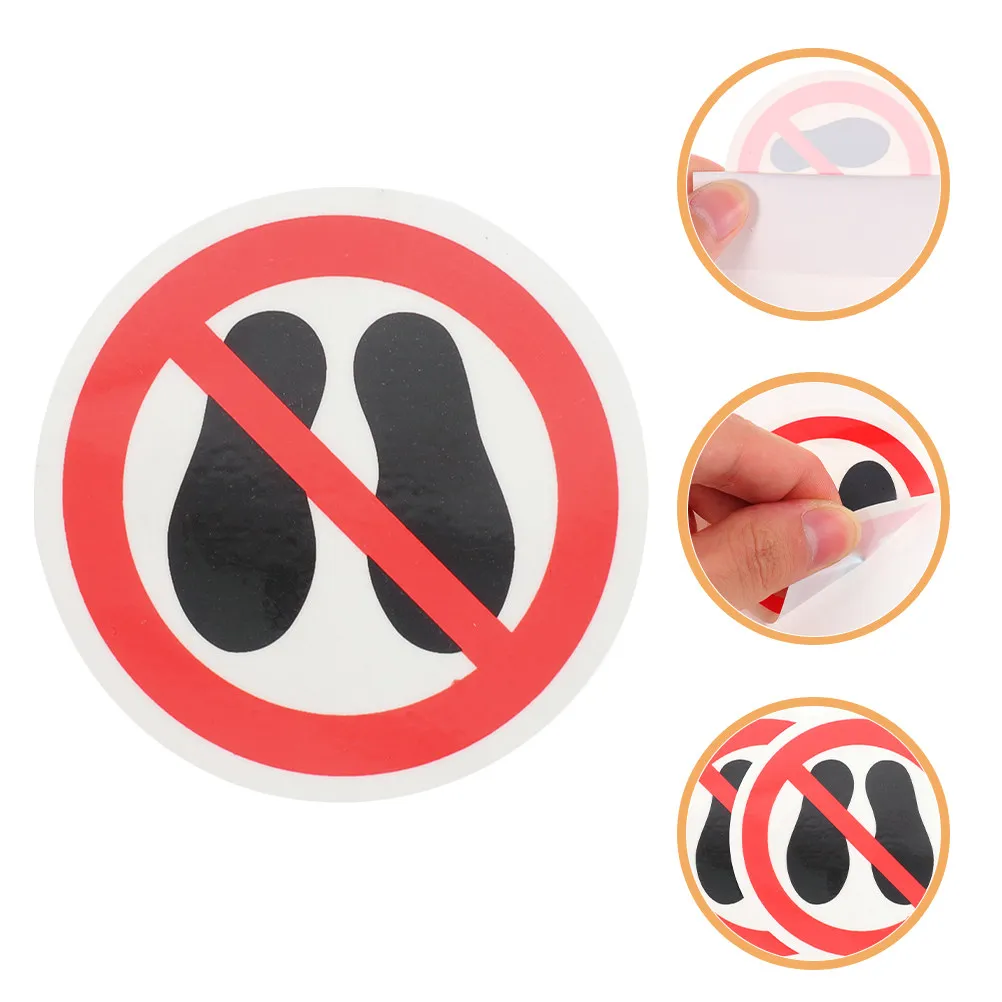

4Pcs Safety Vinyl Decals Do Not Step on Stickers Peel Stick Warning Label Floor Sign No Stepping Surface Adhesive
