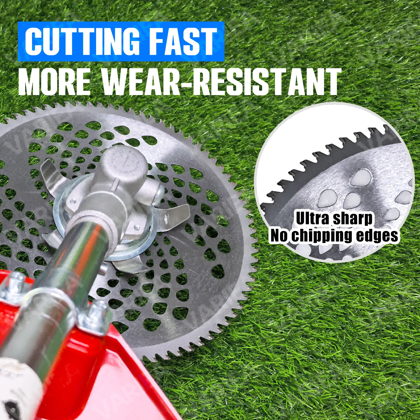 VARIEA-10-inch 80T High-Quality Metal Lawn Mower Trimming Blade, High-Quality Metal Blade, Strong Versatility and Compatibility