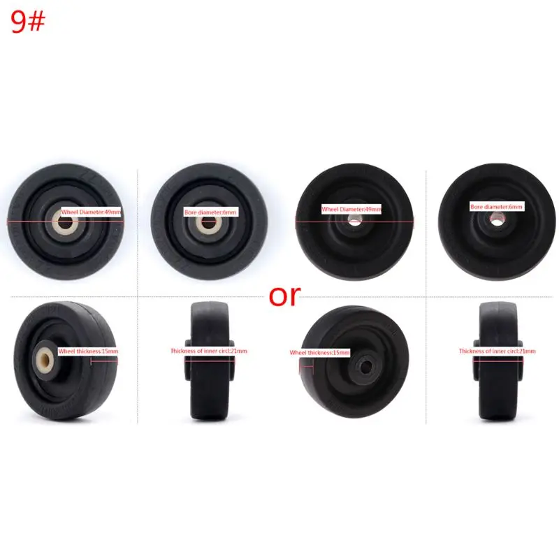 1PC Plastic Swivel Wheels Rotation Suitcase Replacement Casters Luggage Case Parts Accessories