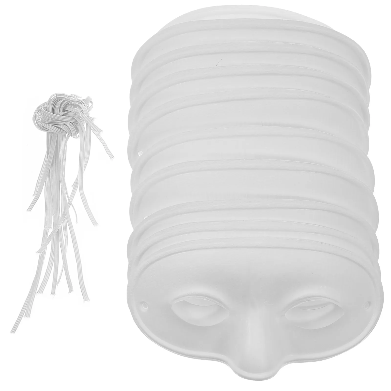 

10 шт. белых бумажных масок для самостоятельного рисования, маски для маскарада, карнавала, дня рождения, для детей и взрослых, оптом