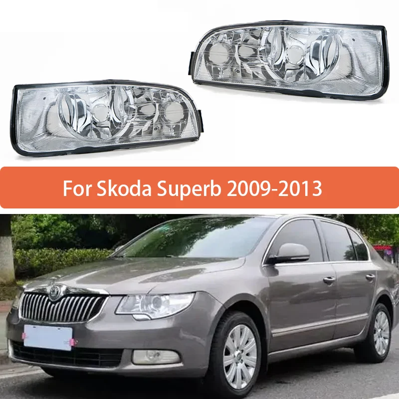 Zespół świateł przeciwmgielnych bez żarówek do Skoda Superb 2009 2010 2011 2012 2013, przedni zderzak, światło przeciwmgielne 3T 0941699 A 3T 0941700 A