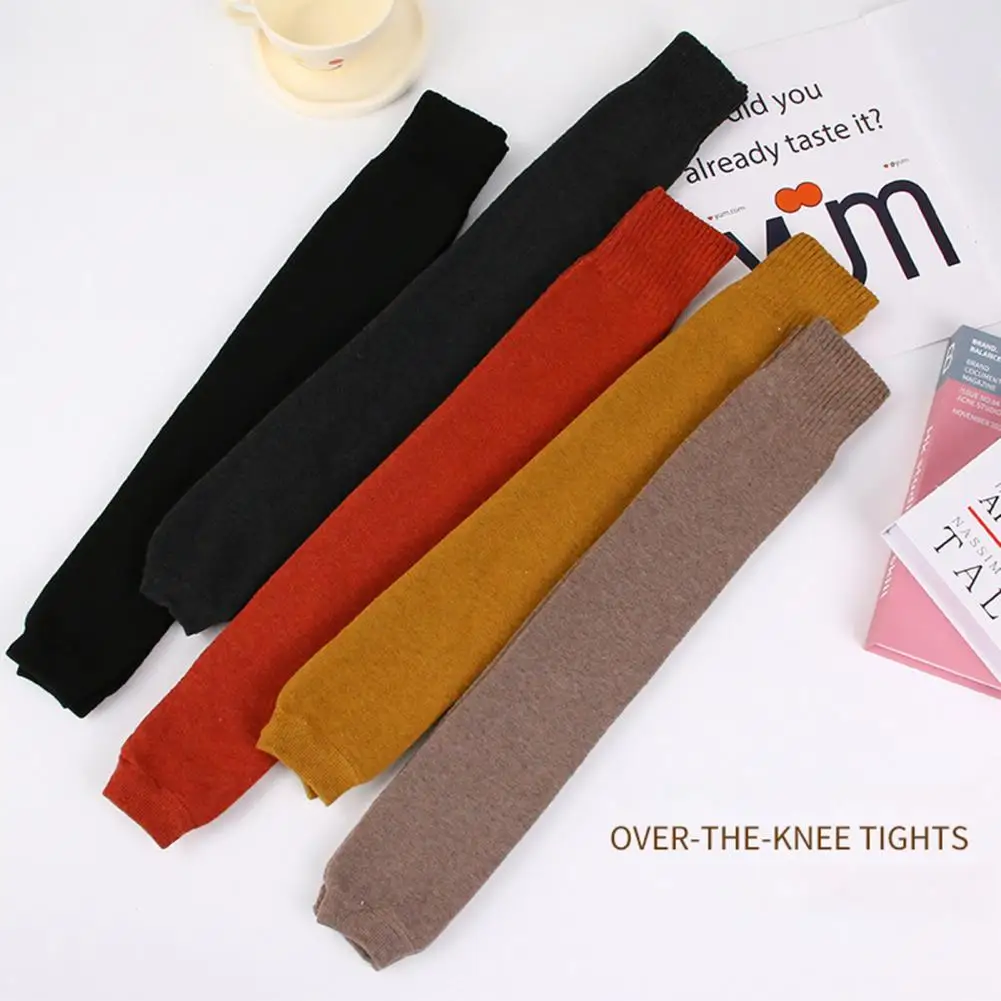 Sweat-absorbent Leg Warmers Fall Winter Leg Warmers Women's Knitted Leg Warmers Cozy Fleece Lined High Boot for Fall for Girls