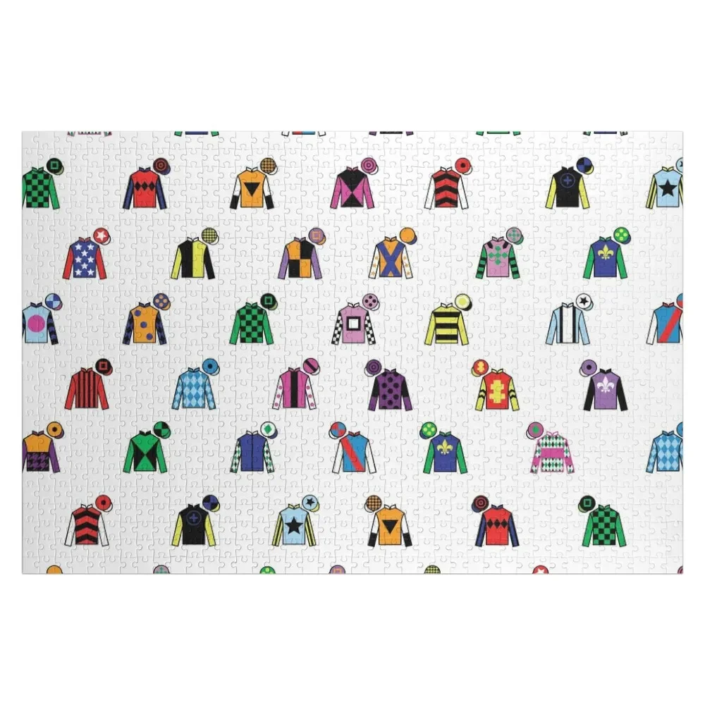 

Horse Racing Colorful Jockey Silks Jigsaw Puzzle Jigsaw Pieces Adults Christmas Gifts Custom Wood Customized Kids Gift Puzzle