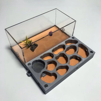 3D print Moisturizing Acrylic Ant Farm Ecological Ant Nest with Feeding Area Concrete Ant House Pet Anthill Workshop