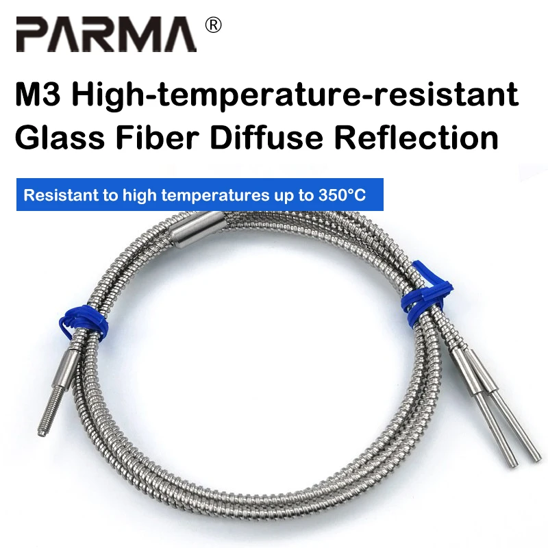 High temperature resistant glass fiber optic sensor probe M3M4M6 reflector right Angle temperature resistance 350 degrees can be