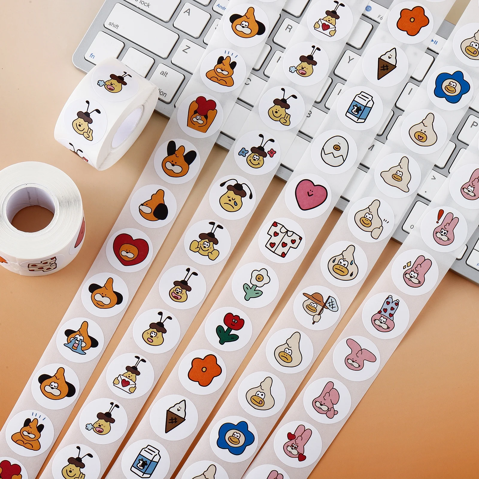 

Funny Animals Facial Expression Bag Cartoon Sticker Cute Round Sealing Sticker Envelope Gift Gift Box Packaging[Sealing Sticker]