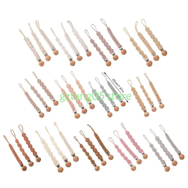 57EE 3 قطعة مشبك دمية الطفل مصاصة سلسلة مصاصة حامل مشبك عضاضة للأطفال الصغار