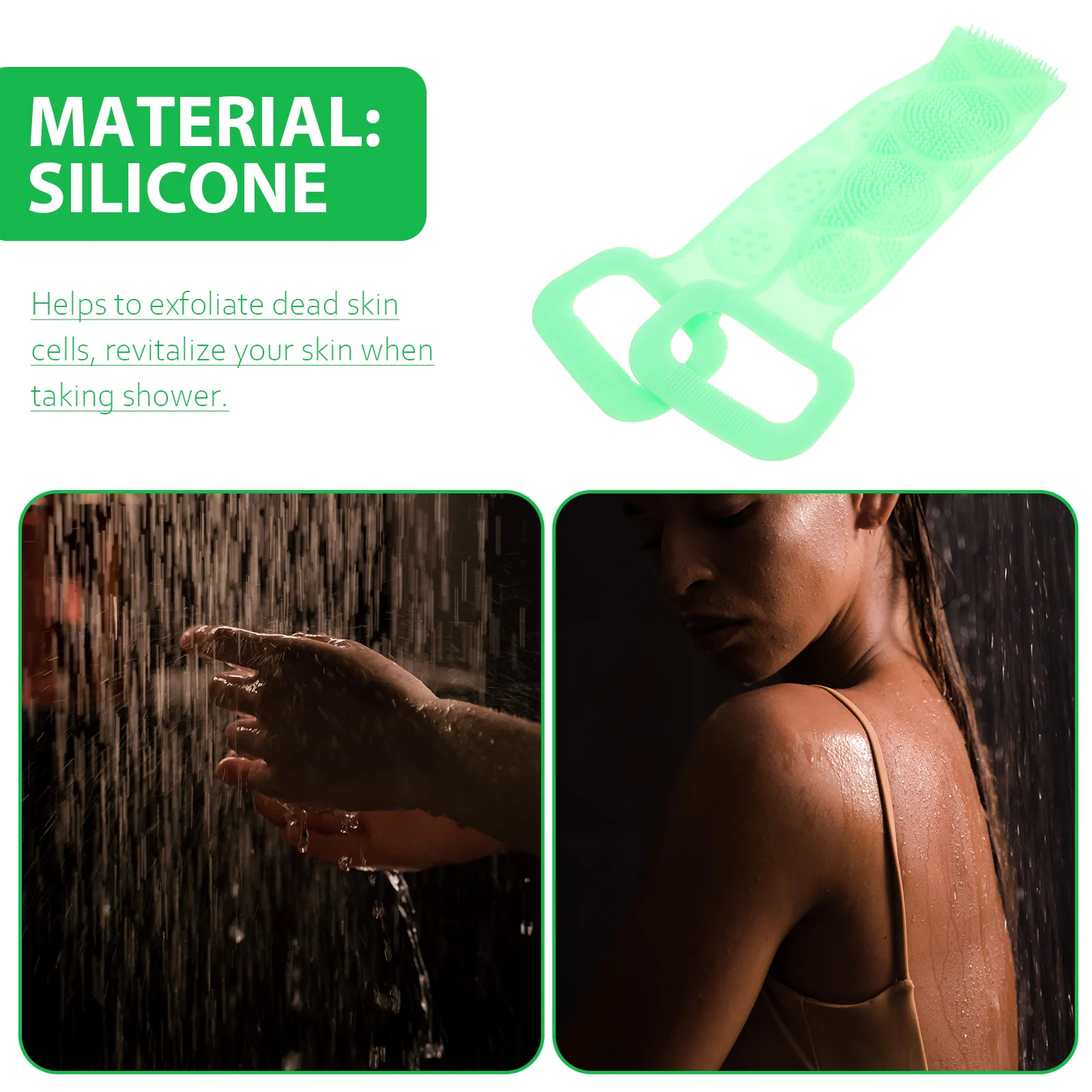 Toalha de banho longa e portátil para remoção de pele morta e corpo profundo