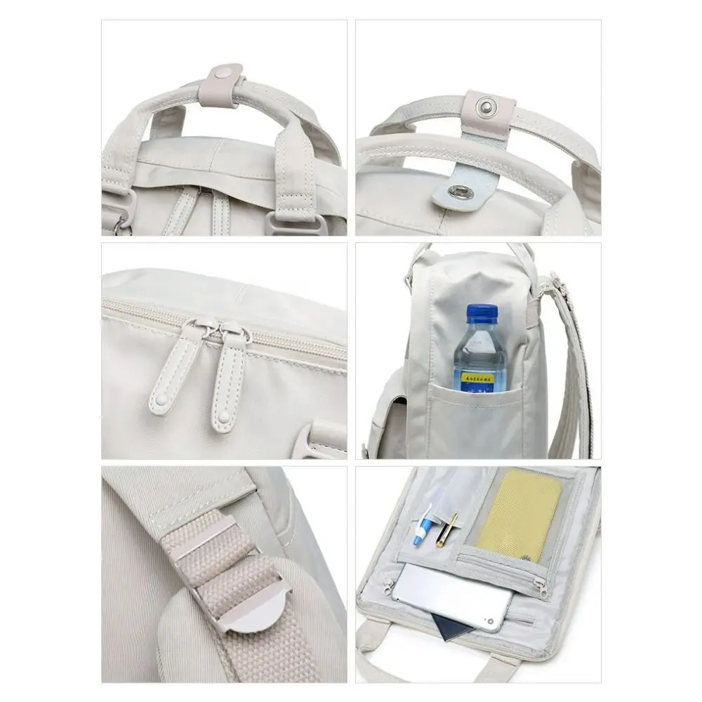 Nylon Work Business Backpacks Waterproof Multilayer Laptop Backpack Adjustable Shoulder Strap Large-Capacity Travel Knapsacks