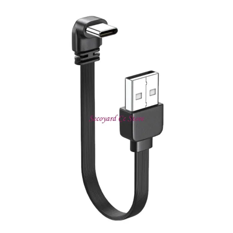 N3UC 90 Degree Elbow 65W Type C USB Fast Charging Cable for Car Recorder