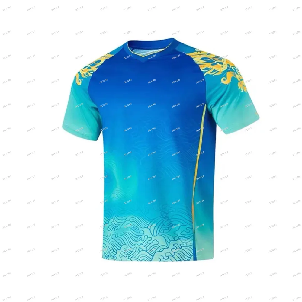 2024 Table Tennis Men Kids Adult Jersey Top Women T Shirt Match Train Europe Tee Children Uniform Paris Clothes Fan Boys Ma Long