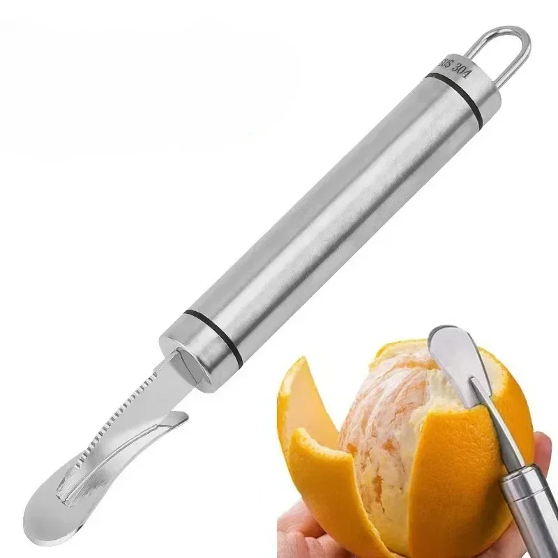 1pc 304 Stainless Steel Orange Peeler Suitable for Peeled Fruits Citrus Pomelos Lemons Peelers Quick Peeling Kitchen Tools