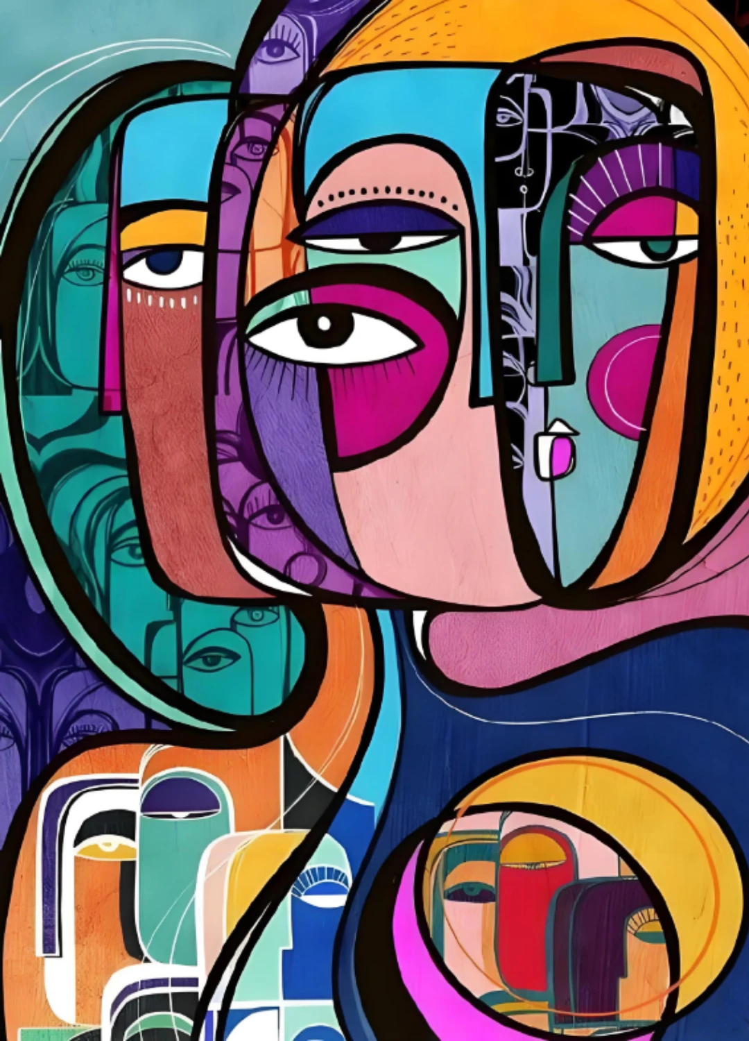 

300/500/1000 Pieces Puzzle Abstract Art Adult Jigsaw Puzzle Decompression Toy Personalized Animation Paper Puzzle Family Game