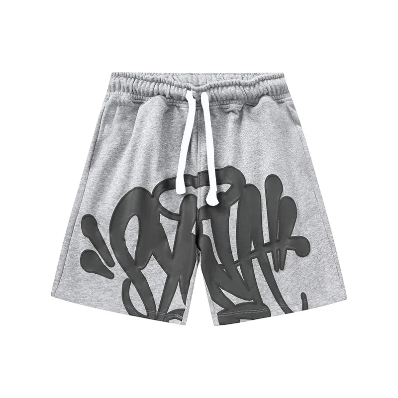 

Quick-drying American Hip-hop Foam Alphabet Print Short-sleeved T-shirt Drill Style Casual Sports Shorts Casual Fashion Summer