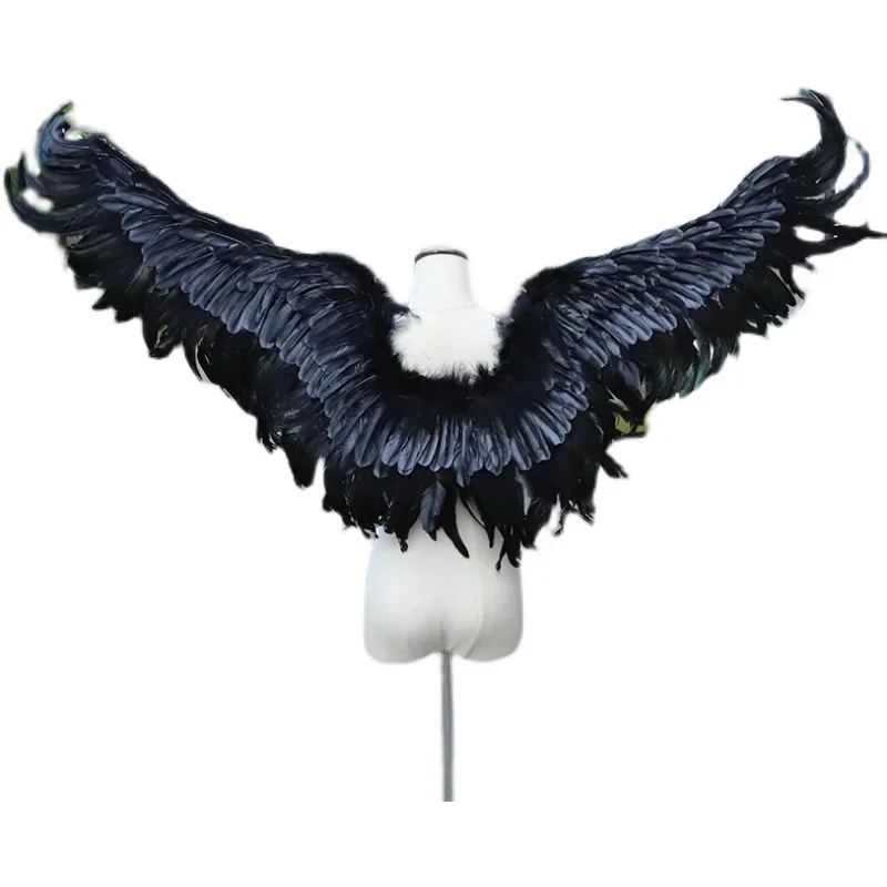 Dark Night Angel Feather Angel Black Large Wings Photo Photography Performance Props Halloween Carnival Fancy Party