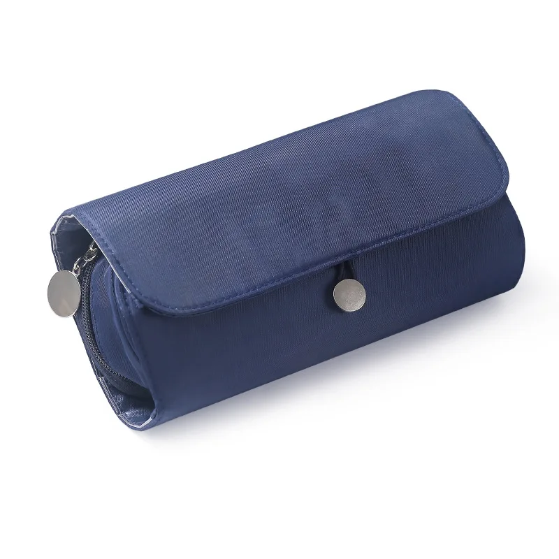 Maquiagem de nylon impermeável, Saco de escova cosmético feminino, Organizador de viagem, Escovas Fold Tools Rolling Bags