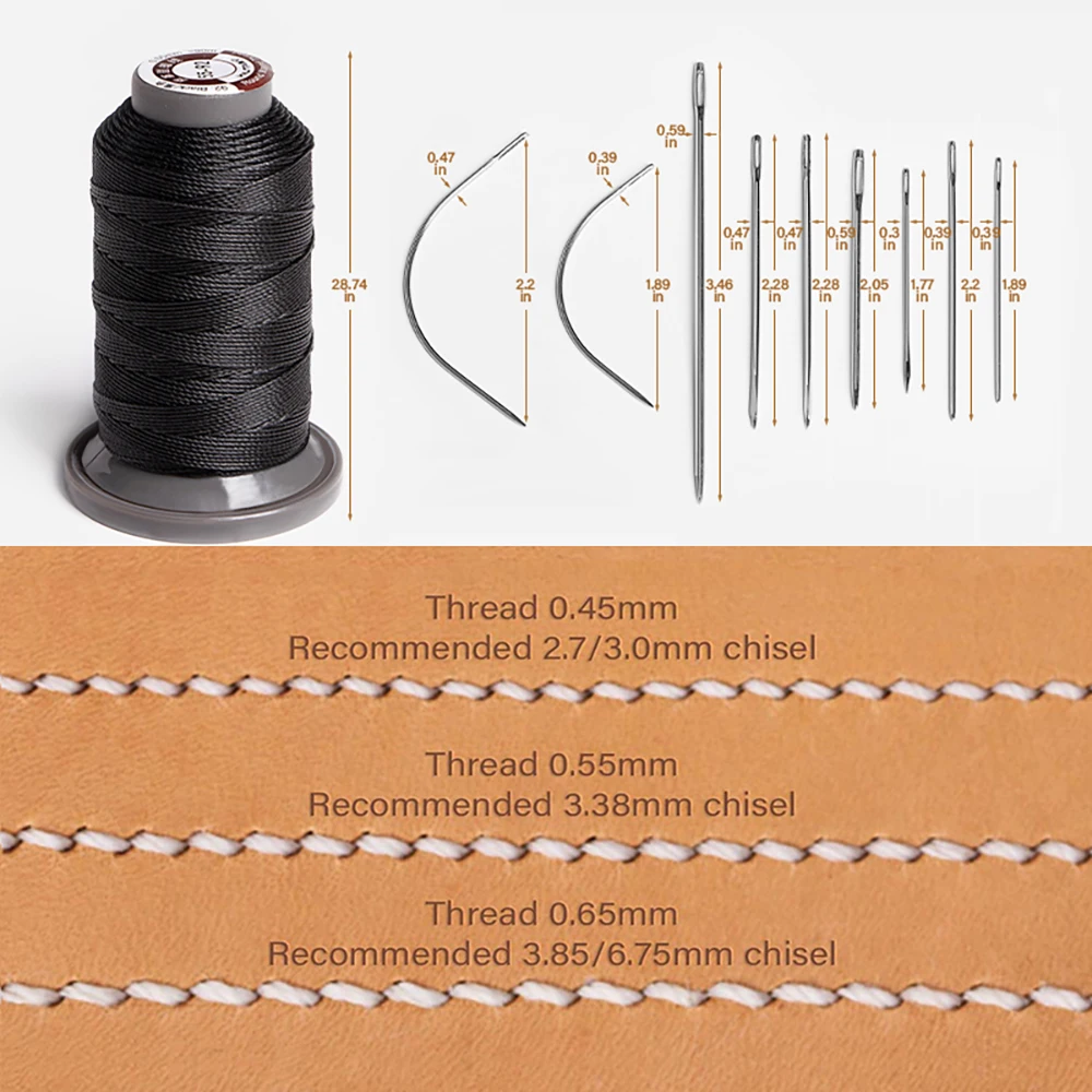 Kit de couture WUTA : Fil ciré - Leatherwork Needles avis et prix