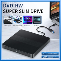 Portable 2-in-1 USB3.0 Type-C Slim External DVD RW CD Writer Drive Burner Reader Player Optical Drives For Laptop PC DVD Burner