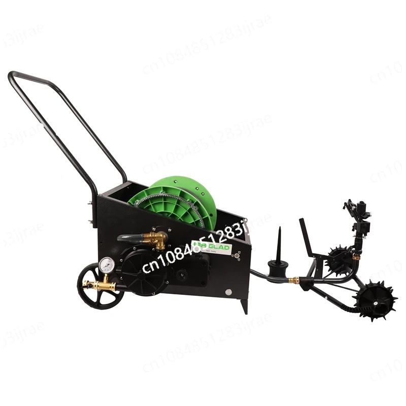 20M Manual Speed Adjustment Irrigation Traveling Sprinkler Lawn and Garden Hose Reel Water Cart