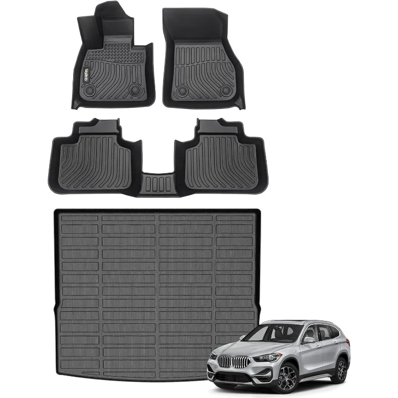 

US Car Floor Mats & Cargo Liner Custom Fit BMW X1 2016-2022 All Weather Floor Liners Trunk Mat for BMW X1 2016-2022 Full Set