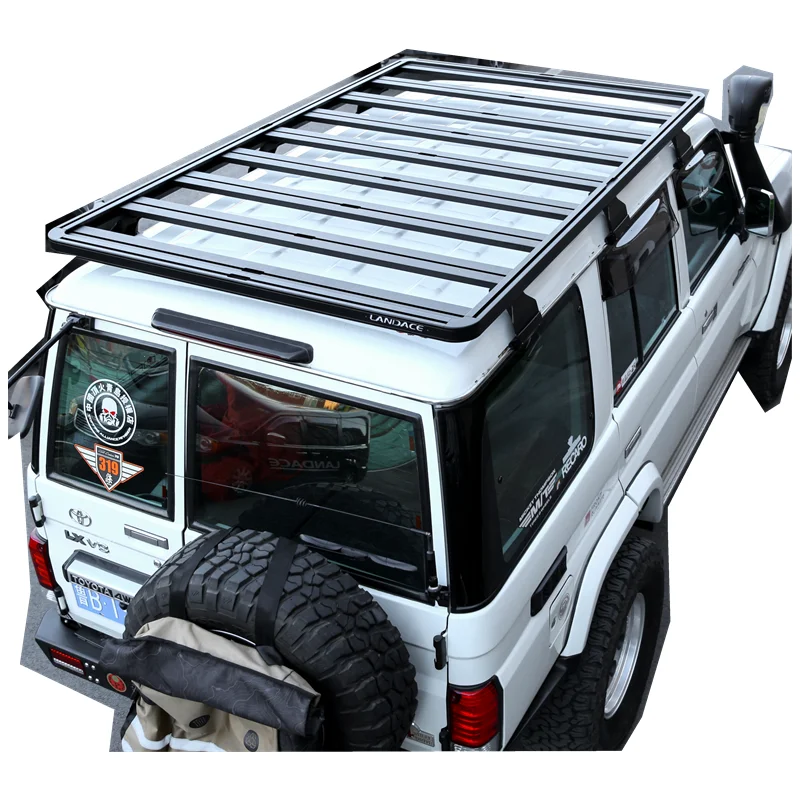 Universal car rack roof  Aluminium Alloy Cargo Carrier Basket Roof Rack  for SUV Toyota LC76