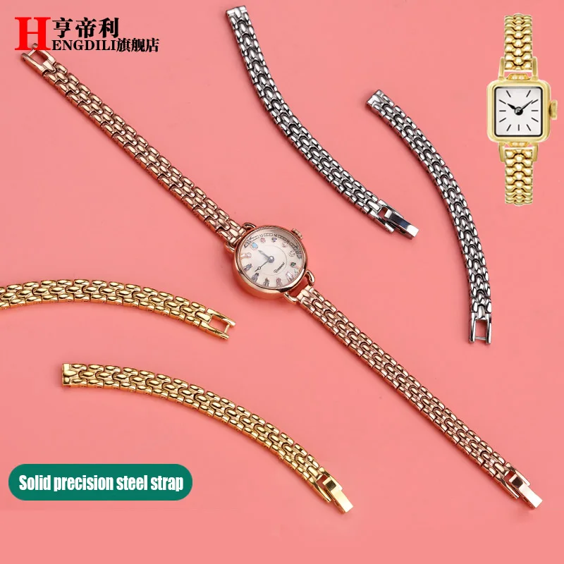 Small Size Metal Watchband 6mm 8mm 10mm 12mm 14mm 16mm Ladies Stainless Steel Mesh Belt Watch Strap Ultra-thin Women Bracelet