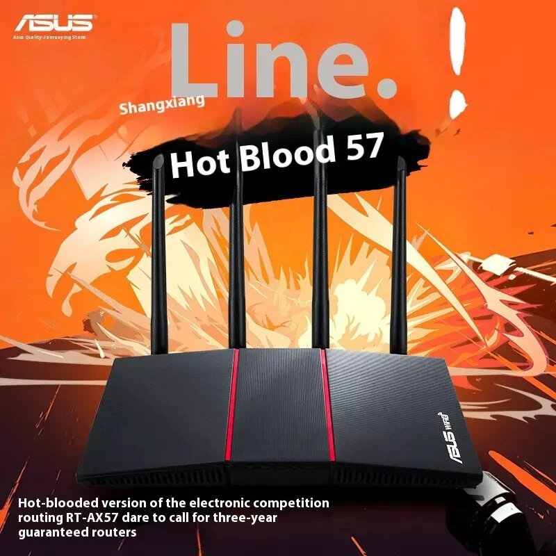 ASUS RT-AX57  Gaming Router Dual-Bnd WiFi 6 Game Acceleration Mesh WiFi,MU-MIMO, Mobile Game Boost, Streaming,Gaming