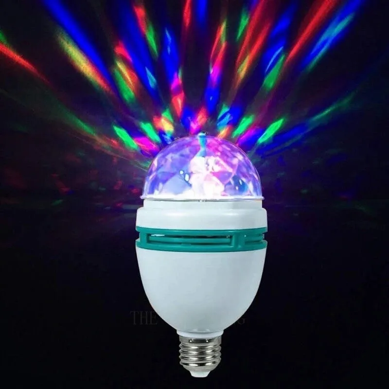 

NEW E27 LED RGB Lamp 9W 6W AC85-265V Bulb Magic Color Projector Auto Rotating Stage Light For Holiday Party Bar KTV Disco