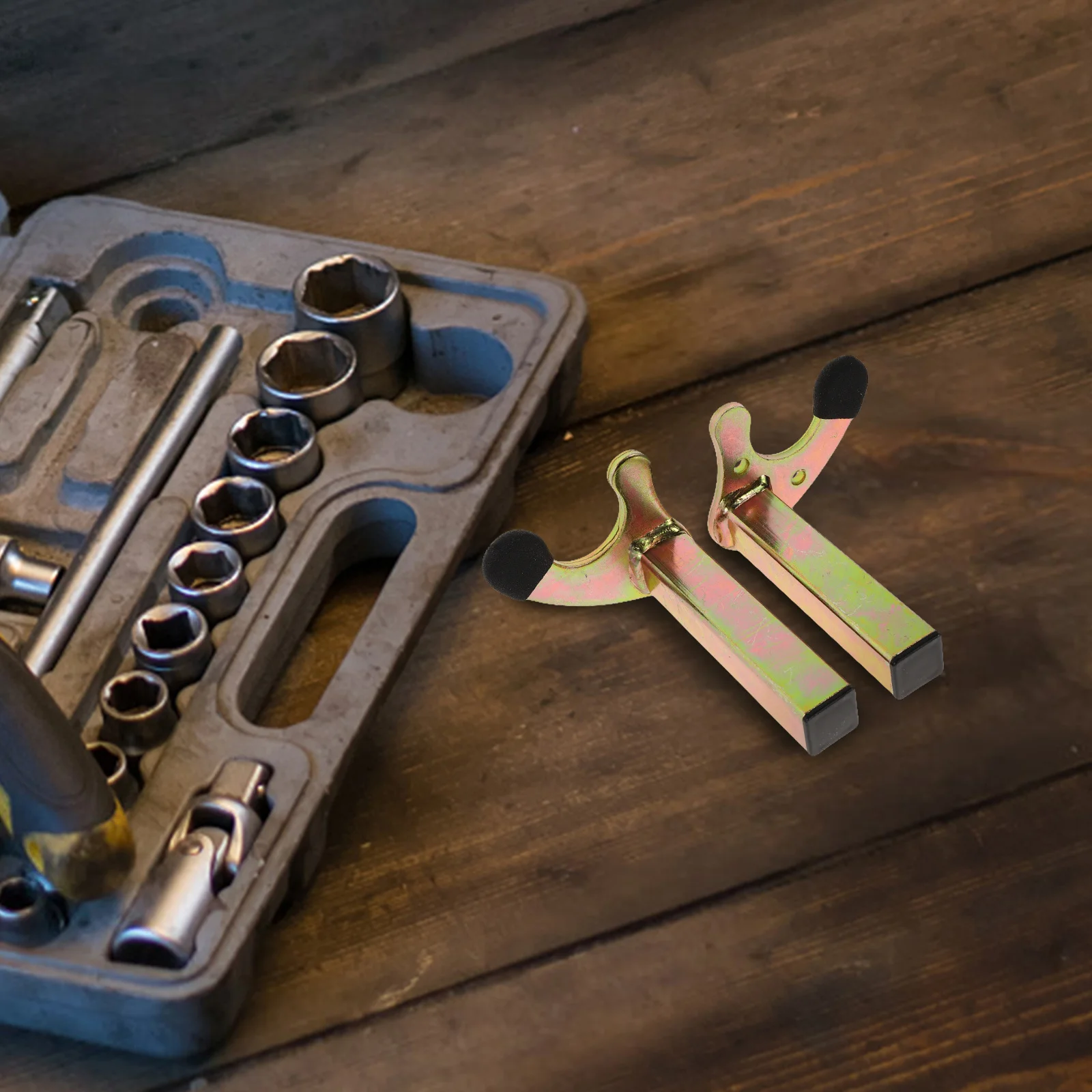 

2Pcs U-Shaped Motorcycle Stand Heavy Duty Stable Support for Rear Front Wheel Lift Repair Storage Paddock Stand Motorcycle Jack