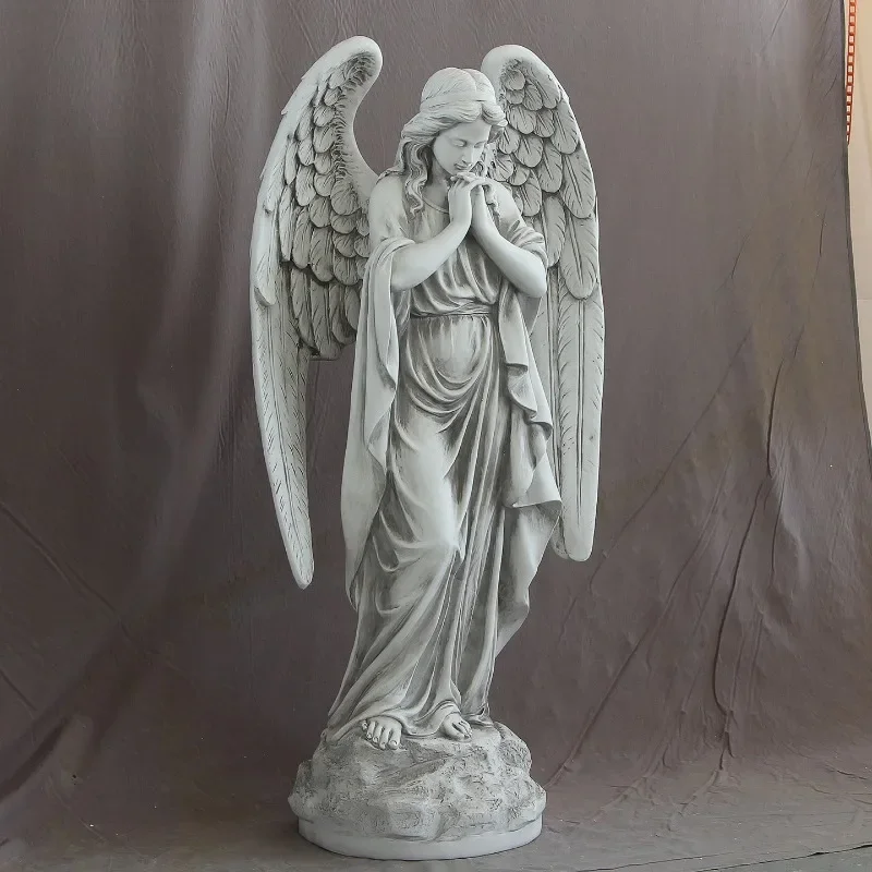 New Prayer Angel Ornament Castle Soft Ornament Gypsum Portrait Fiberglass Art Sculpture