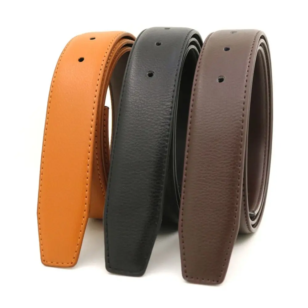 

120cm Luxury Brand Design Replacement Genuine Leather Belt Craft DIY Cowhide 3.3cm with Hole No Buckle Belt