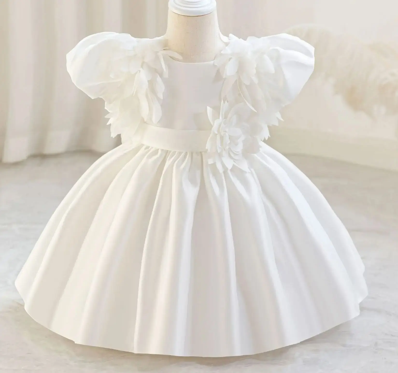 

Платье на день рождения для маленьких девочек, новинка, девчачьи платья принцессы, одежда в стиле Лолиты с цветочным узором для девочек, бальное платье