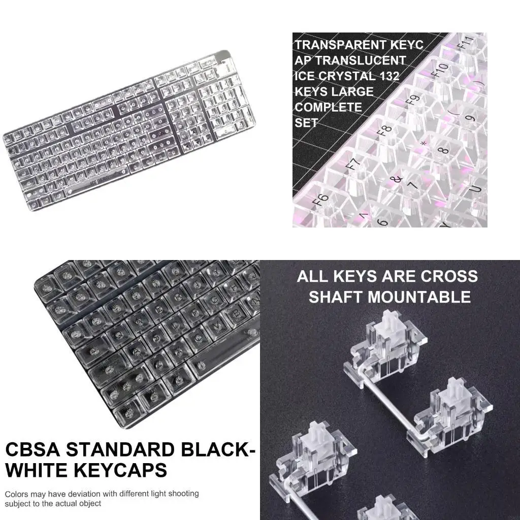 

896F 132key CBSA Keycaps for 96/98/100/104/108 Mechanical Keyboards Backlit Caps