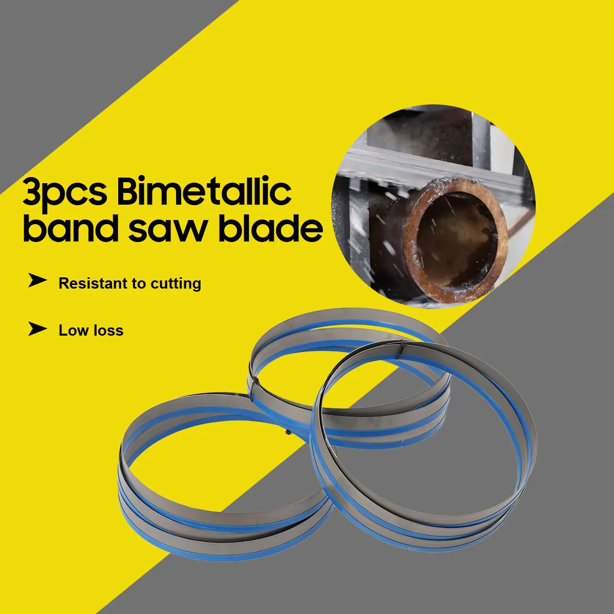 3/5 Stück M42 Bimetall-Metallschneidebandsägeblatt 2720*27*0,9 MM Bi-Metall Bandsägeblätter für Holzbearbeitung und Metallschneiden – Detail 7
