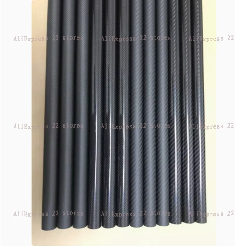 3K Carbon Fiber Tube 1pcs 1000mm Length OD40mm 47mm 50mm 77mm Round Carbon Pipe Twill&Plain Surface Texture