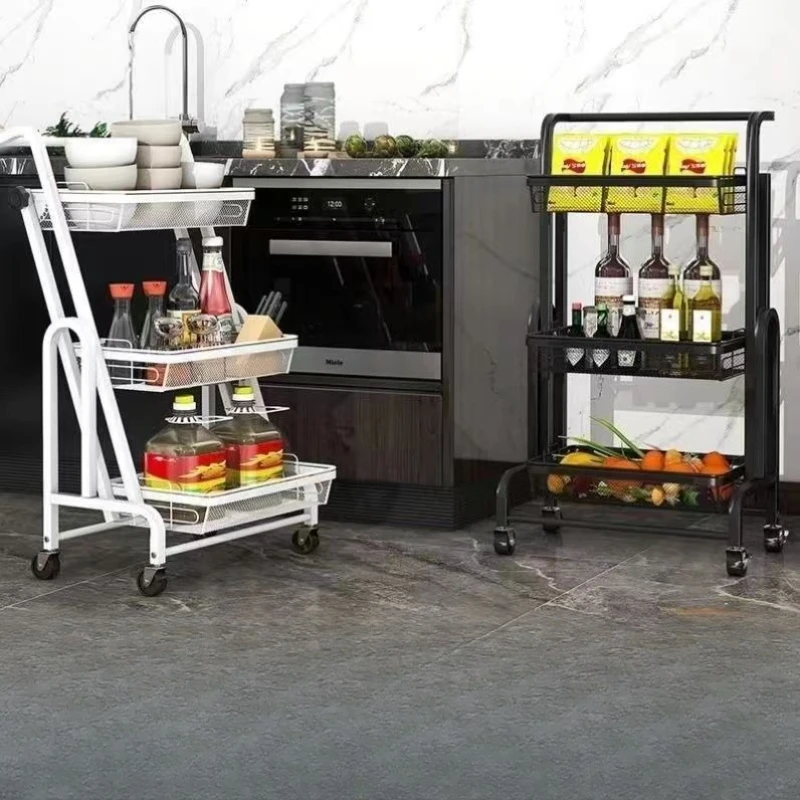

Kitchen vegetable basket rack household floor multi-layer crevice storage fruit and drain trolley