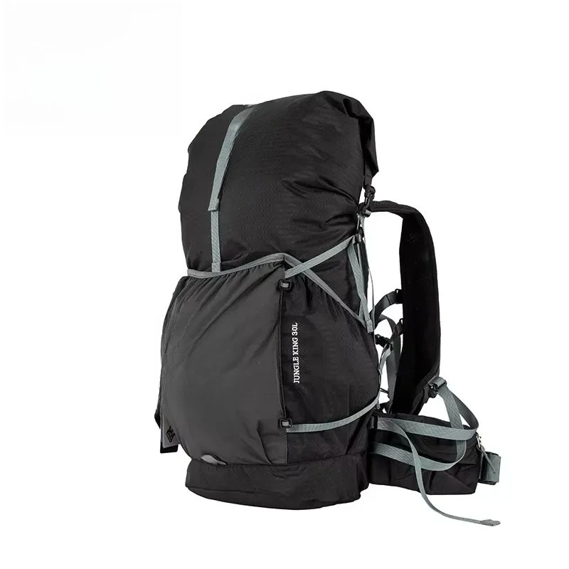 Black Multipurpose Outdoor Backpack Trail Running Fastpacking Pack Lightweight Travel Bag for Hiking Climbing