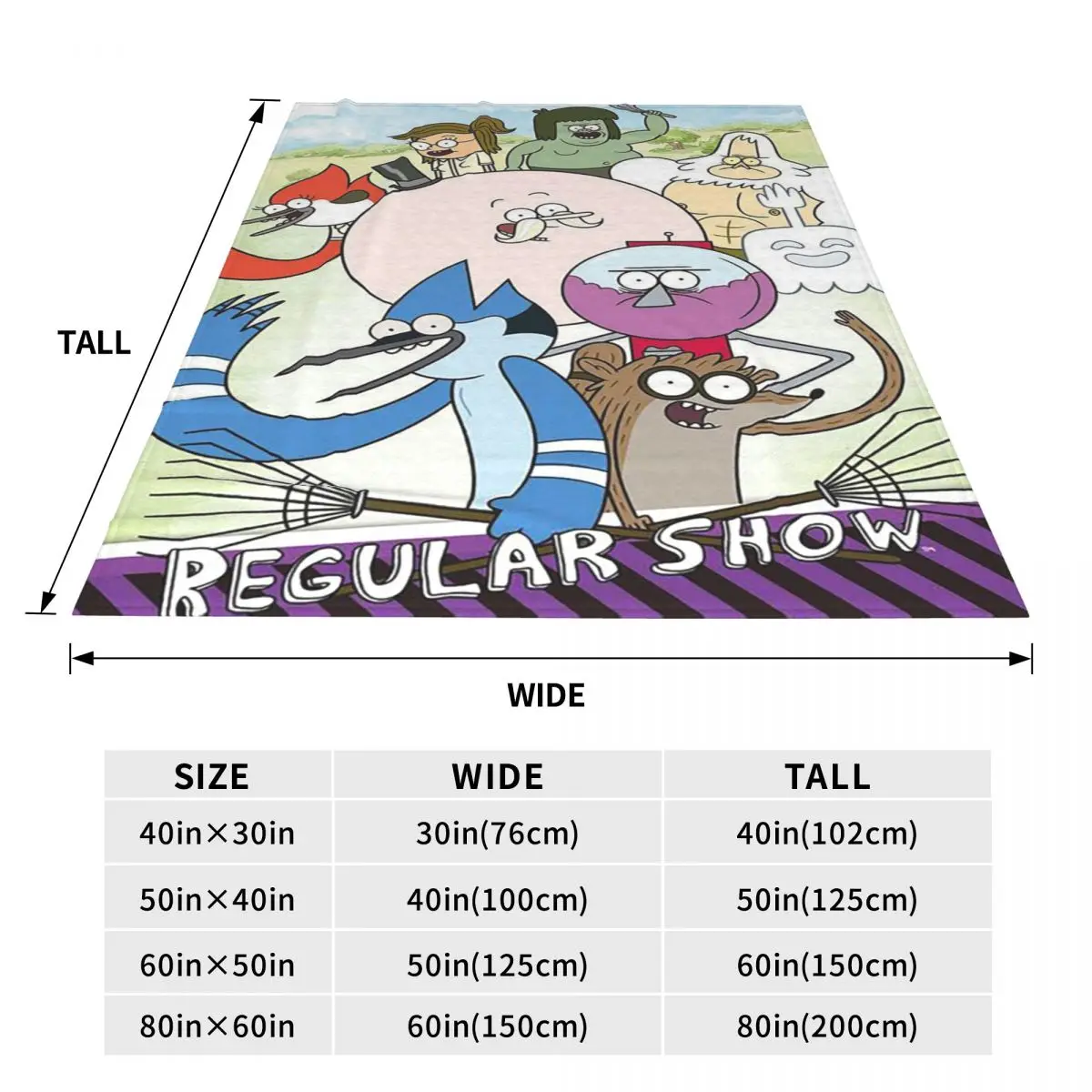 Mordecai And Rigby Regular Show Cartoon Characters Graphic Blanket  Flannel Throw Blanket Bedspread for Bed Travel Home Couch