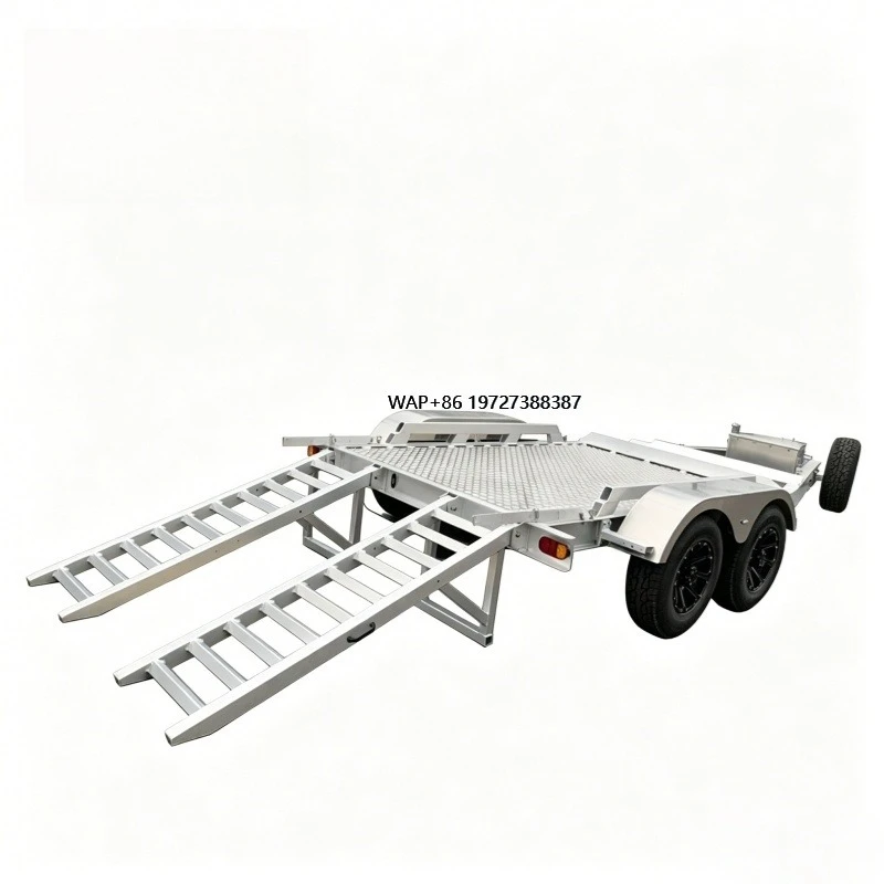 Aluminum Digger Trailer Tandem Axle Big Loading Capacity Electric Brake New Model High Quality Plate Trailer ATM 4500KG