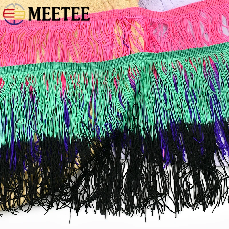 

5/10/20Meters 20cm Gradient Fringe Tassels for Latin Dress Curtain Lace Trim Tassel Fringes Sewing Garment Trimmings Accessories