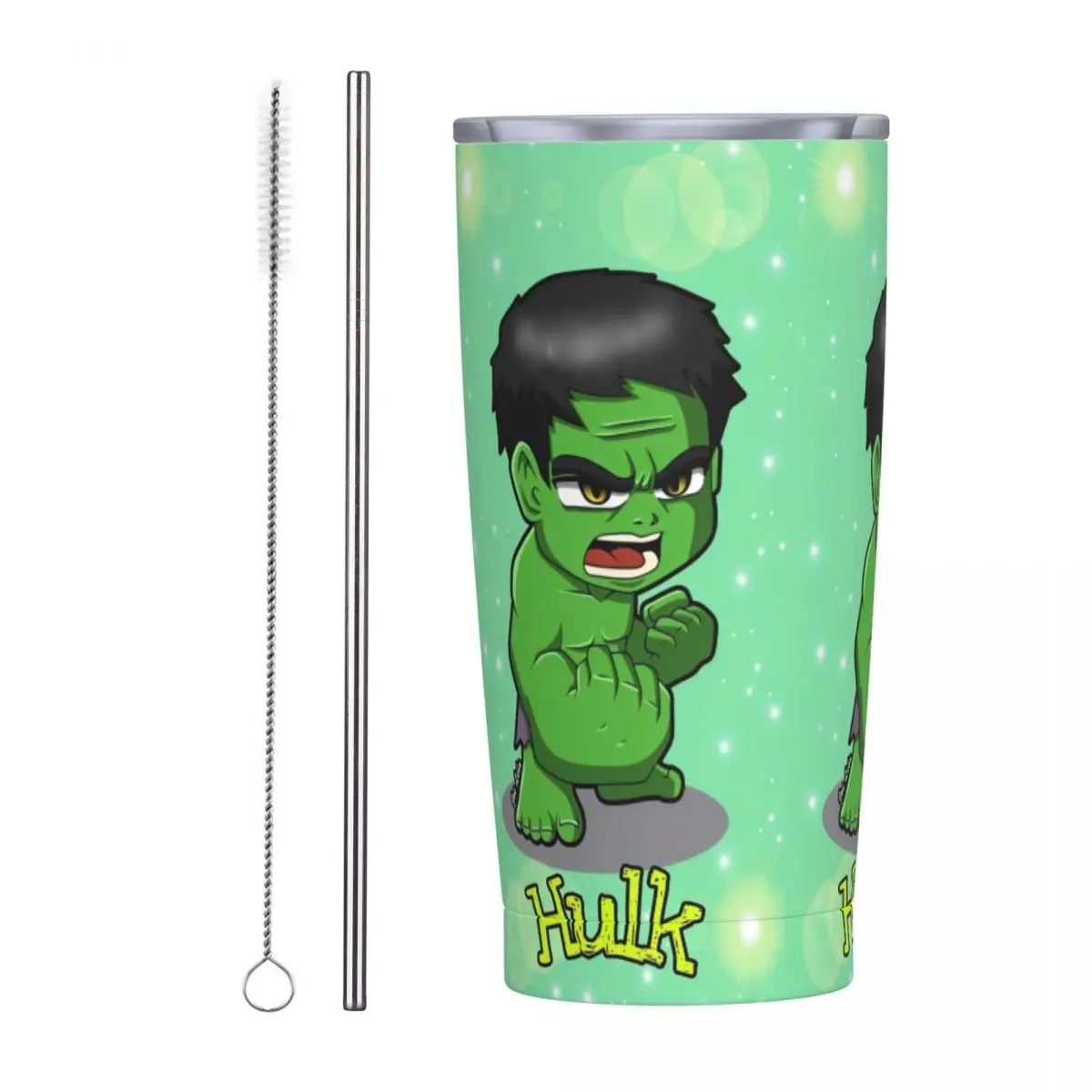 Stainless Steel Tumbler Superhero Hulk Thermal Mug Portable Hot Drinks Car Mugs Camping Printed Water Bottle