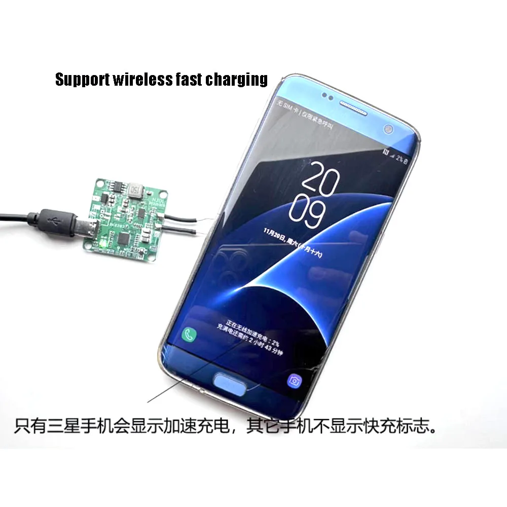 Imagem -05 - Módulo Transmissor de Carregamento Rápido sem Fio qi Tipo-c Usb Power Bobina de Carro Samsung Huawei Iphone 20w 5v 12v 15w 10w 5w