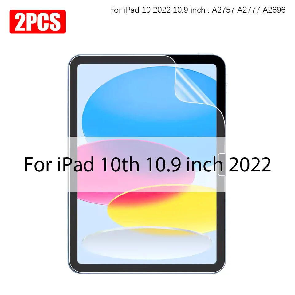 2 Stück iPad Displayschutzfolien mit Papiergefühl für iPad Pro 11 10./11. Generation, iPad 7/8/9. Generation, Air 6 4 5 10.9 13 12.9 M2 M3 M4 Mini6 7 Folie